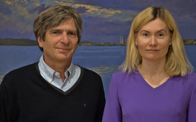 Krzysztof Skowroński i Riina Sikkut/Fot. Piotr Mateusz Bobołowicz, Radio Wnet