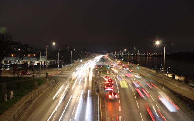 Trasa Łazienkowska, widok z Mostu Śląsko-Dąbrowskiego | fot. Jan Brewczyński