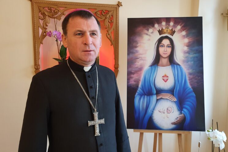 bp. Pawło Honczaruk, ordynariusz charkowsko-zaporoski, Charków luty 2023 r., fot.: Wojciech Jankowski